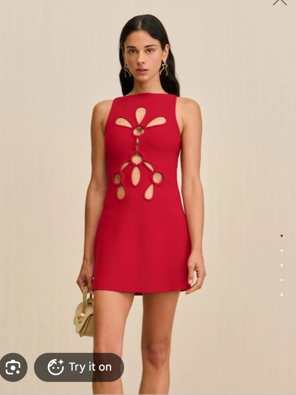 cult gaia Franco Red Cutout Mini Dress